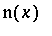 n(x)